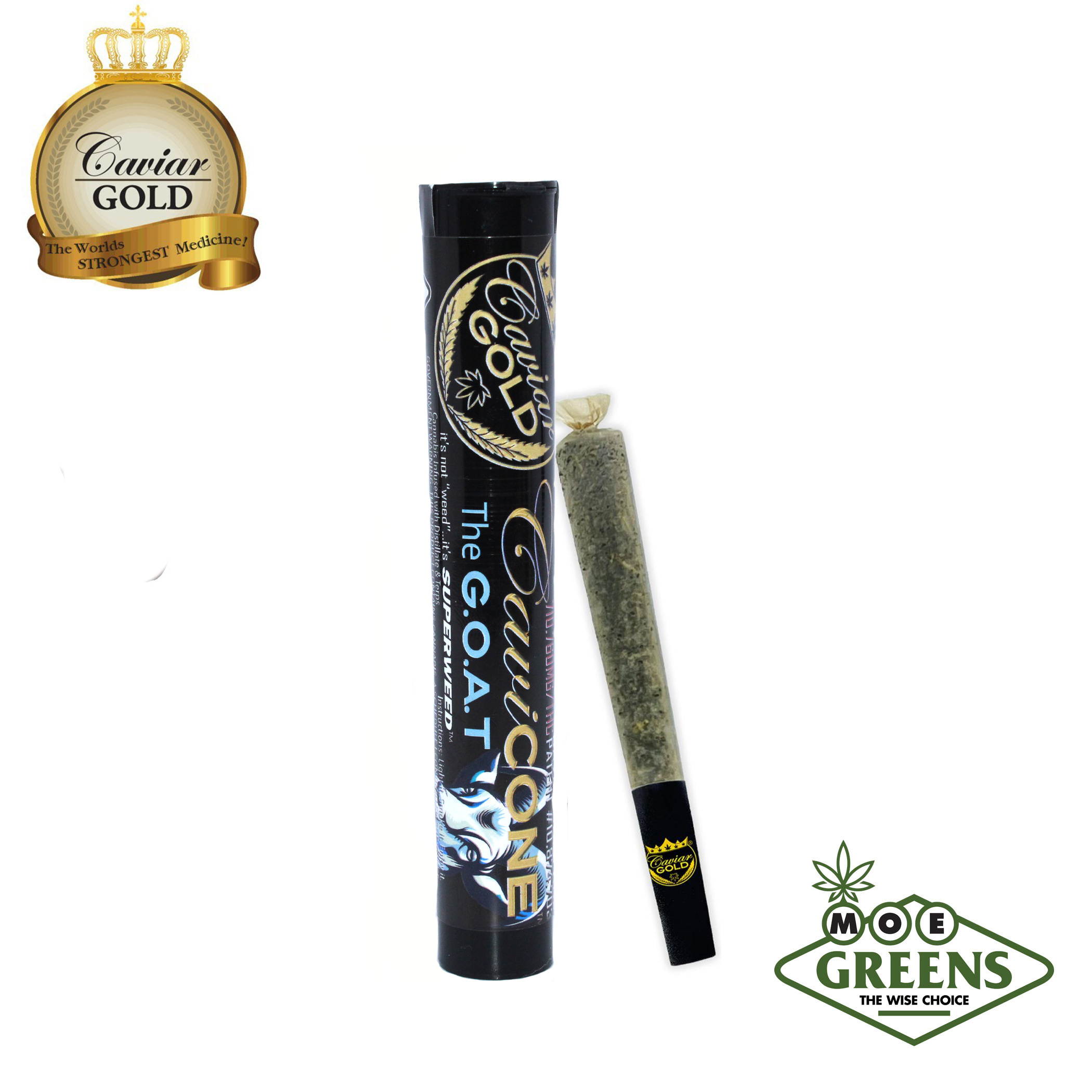 Photograph of product: THE G.O.A.T. CAVI CONE [INFUSED W/ DISTILLATE & TERPS]