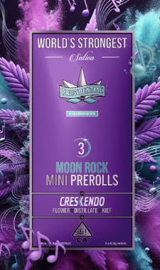 Photograph of product: Cresendo | Moonrock Pee Wee Mini Pre-rolls (3pk x 0.5g)