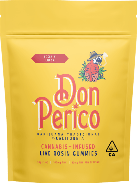 Photograph of product: Don Perico I Fresa I I I Nano Rosin Gummy 100mg, Don Perico - 