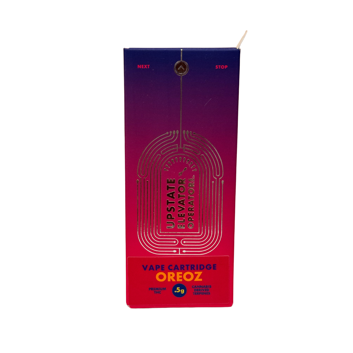 Photograph of product: Distillate Vape Cartridge  - .5g | Upstate Elevator Operators | Oreoz