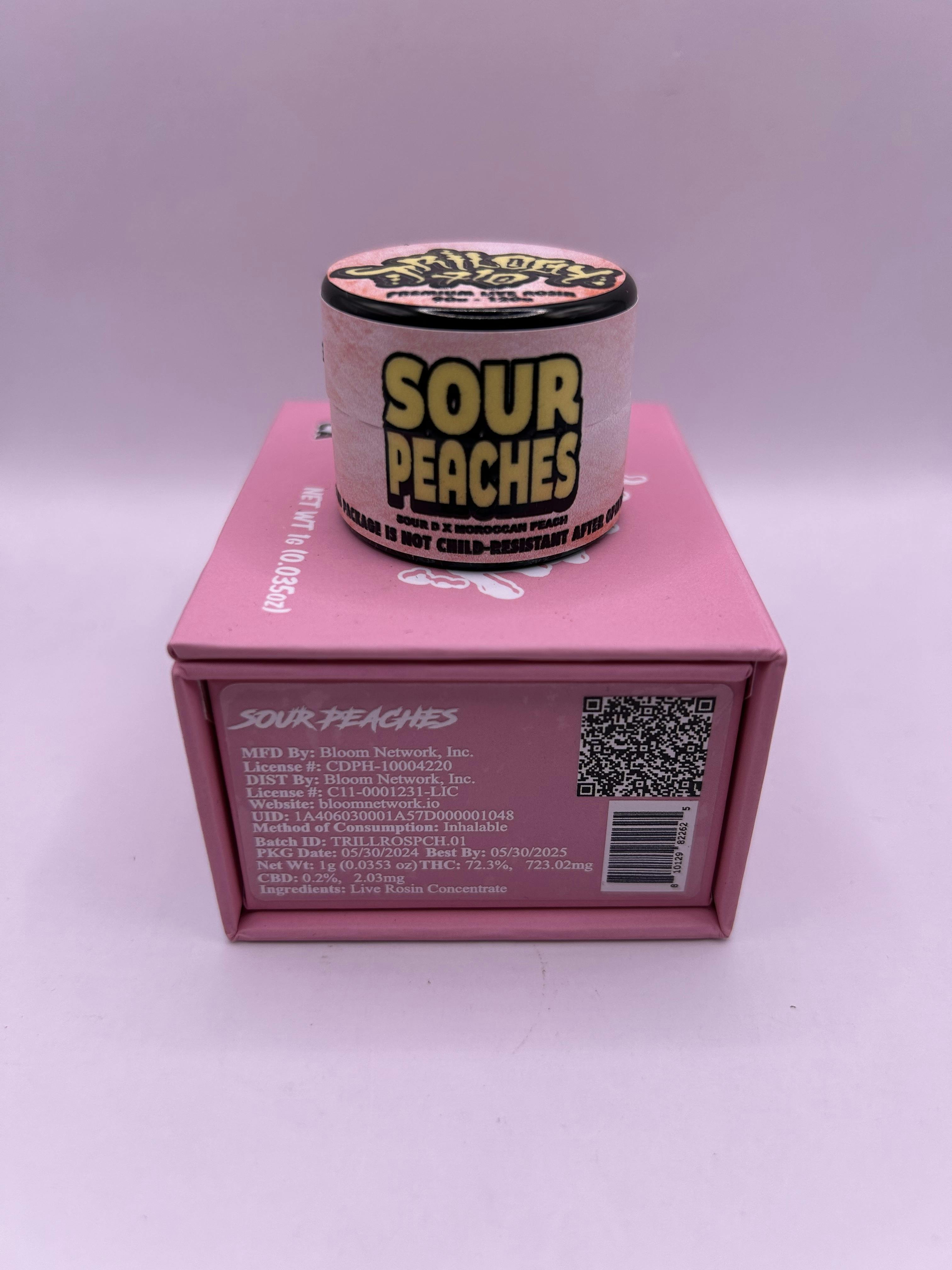 Photograph of product: Trilogy 710 - Sour Peaches - 1g Live Rosin