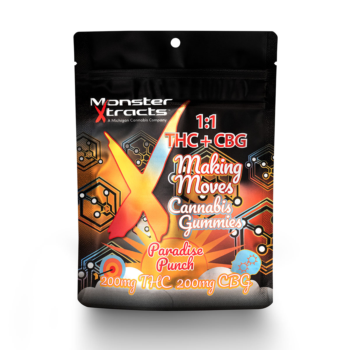 Photograph of product: Paradise Punch 1:1 10pc x 20mg (CBG) | Monster Xtracts 200mg