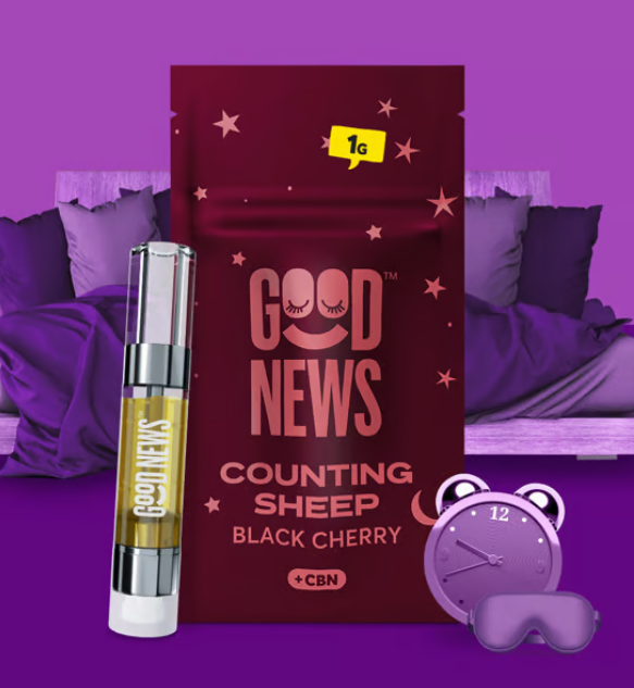 Photograph of product: Counting Sheep | 1g | 4:1 - TH-oui:CBN | Cartridge