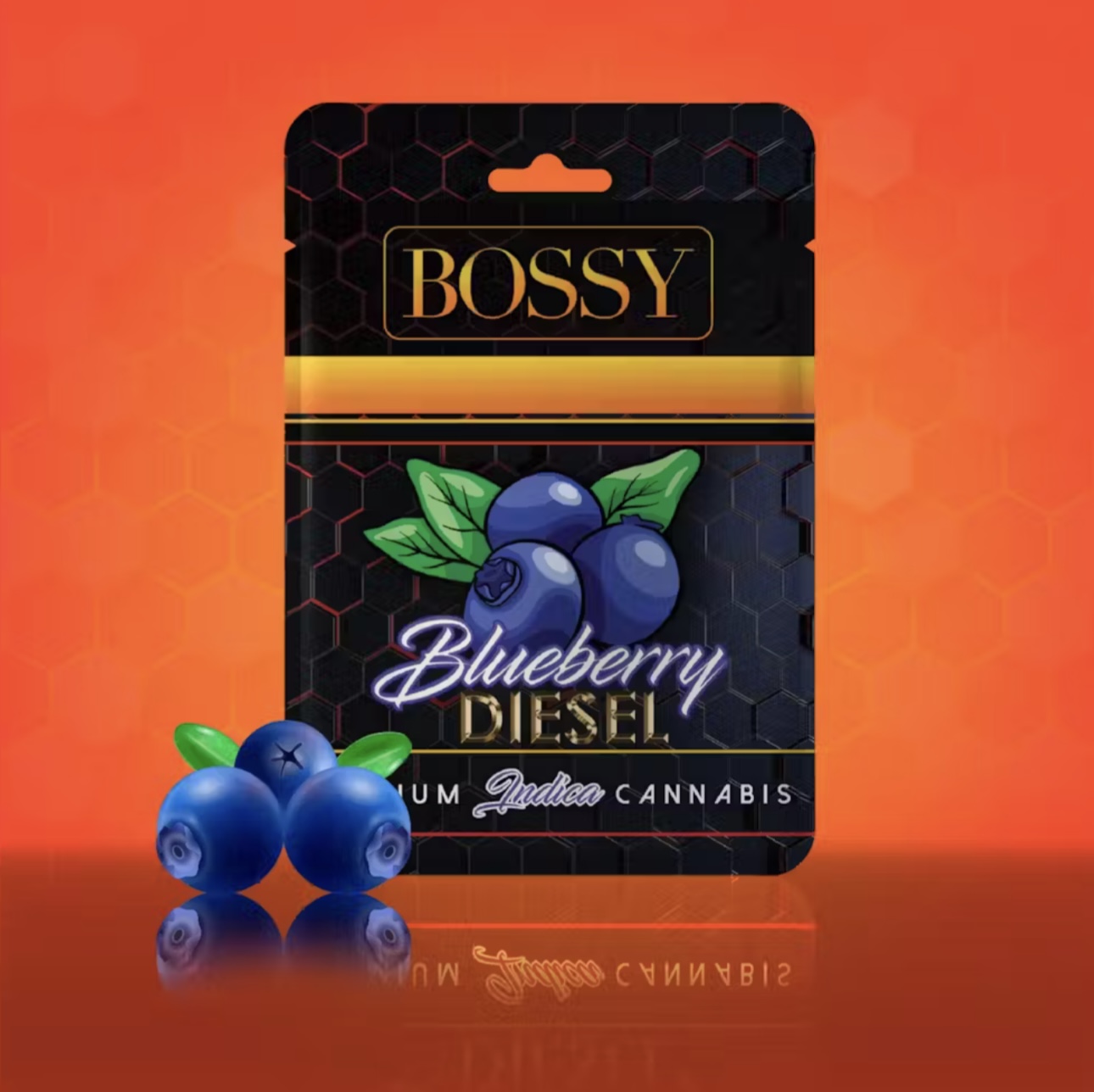 Photograph of product: AU Bossy: Blueberry Diesel 1G Cart