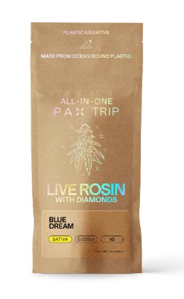 Photograph of product: PAX TRIP | Blue Dream Live Rosin w/ Diamonds | Disposable Vaporizer | 1g