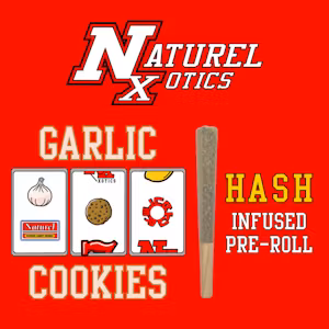 Photograph of product: Natural Xotics - Garlic Cookies au chocolat Infused Preroll