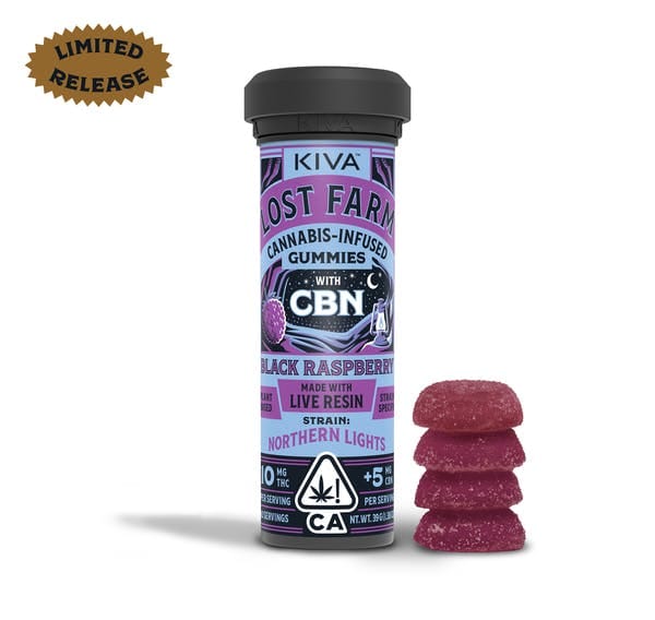 Photograph of product: Black Raspberry "Northern Lights" | 100mg Live Rosin Gummies - 