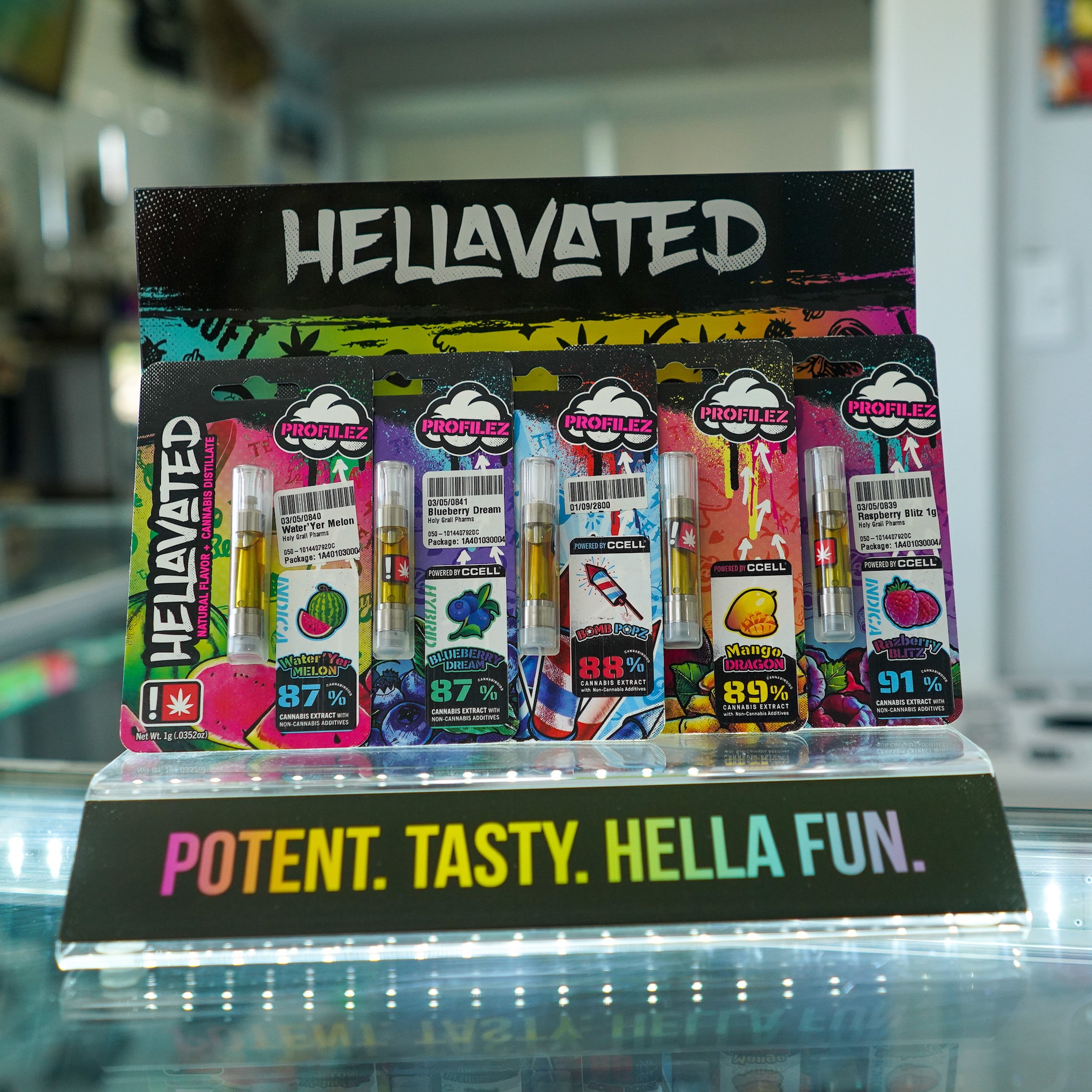 Photograph of product: Raspberry Blitz 1g Cart - Hellavated