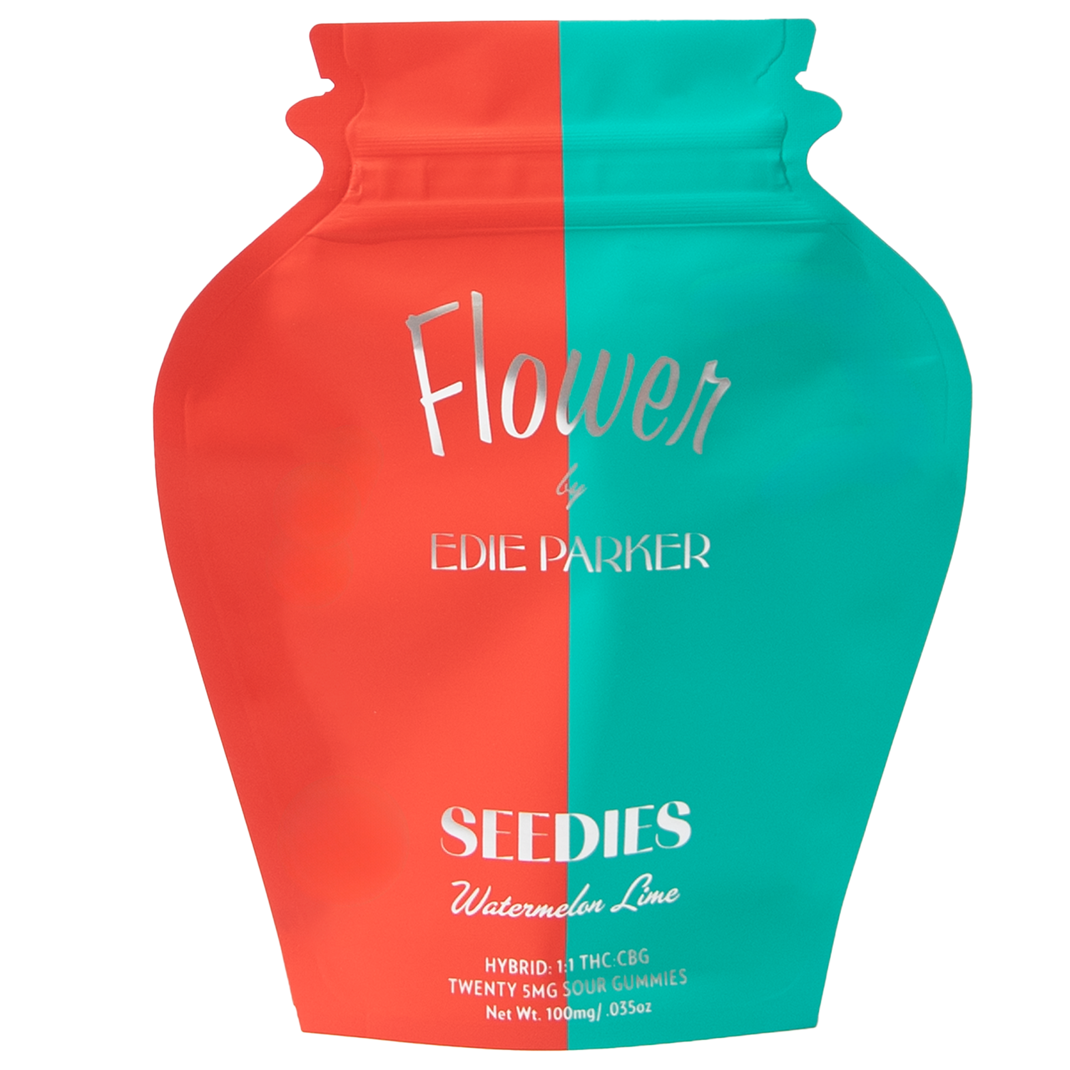 Photograph of product: Edie Parker. | Watermelon Lime TH-oui:CBG | 5mg x 20ct Gummies