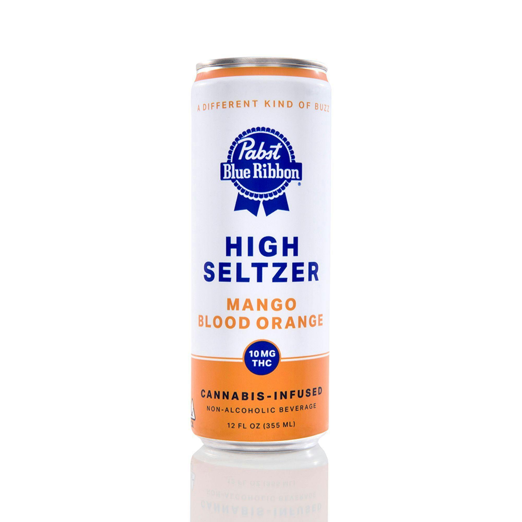 Photograph of product: PABST | PBR Infused High Seltzer - MANGO BLOOD ORANGE | 10mg | Single Can