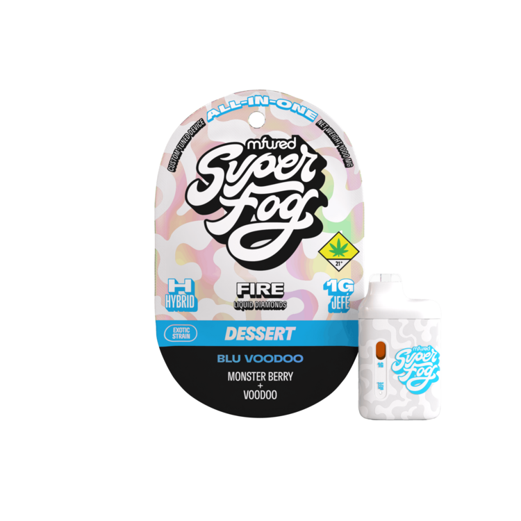 Photograph of product: Blue Voodoo FIRE Liquid Diamonds Jefe Disposable (Super Fog)