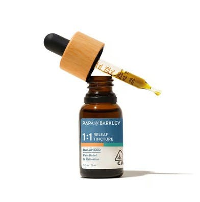 Photograph of product: Papa & Barkley - 15ml Tincture 1:1 CBD/TH-oui Releaf - 