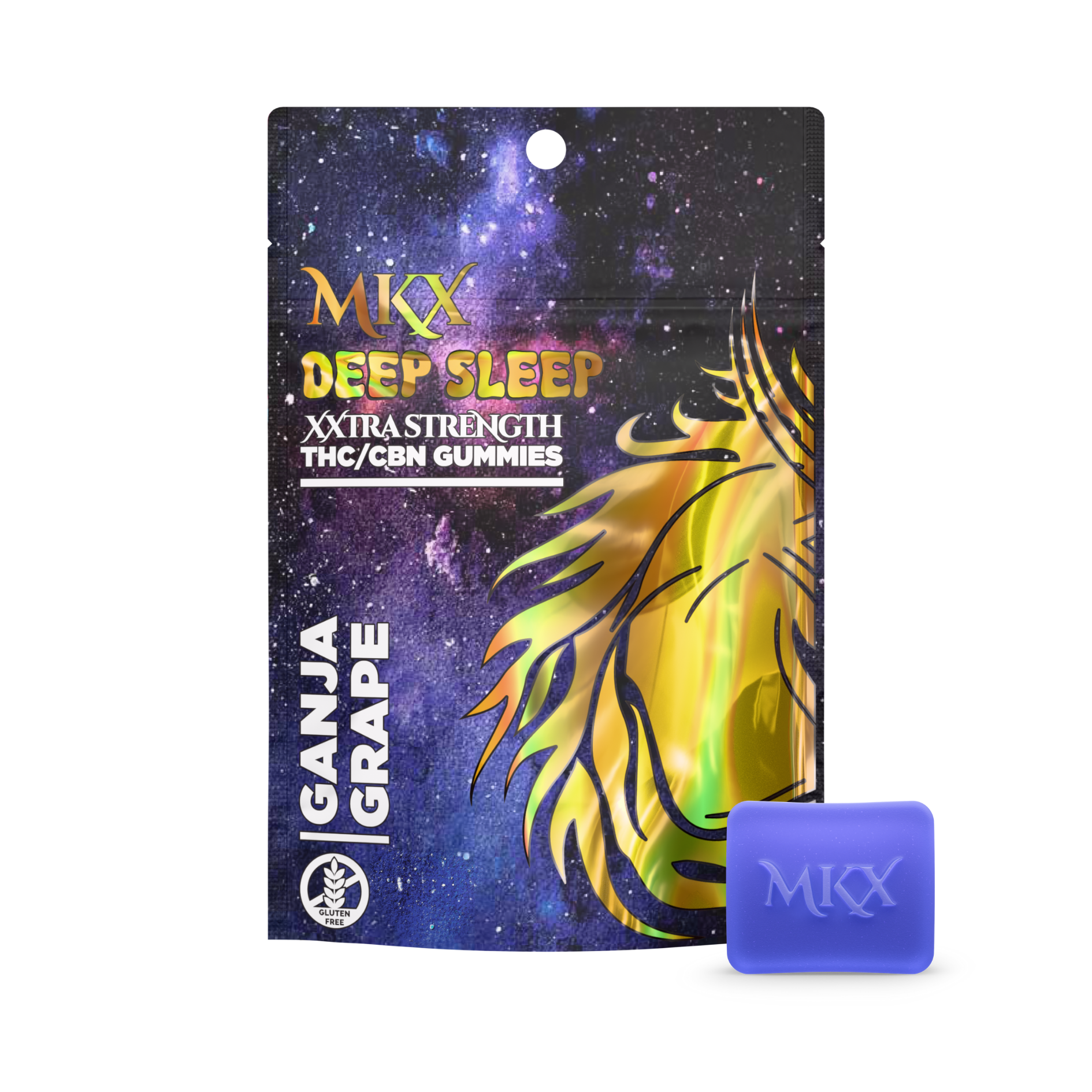 Photograph of product: MKX - Ganja Grape Deep Sleep Gummies 200mg THC/50mg CBN | 4/$20