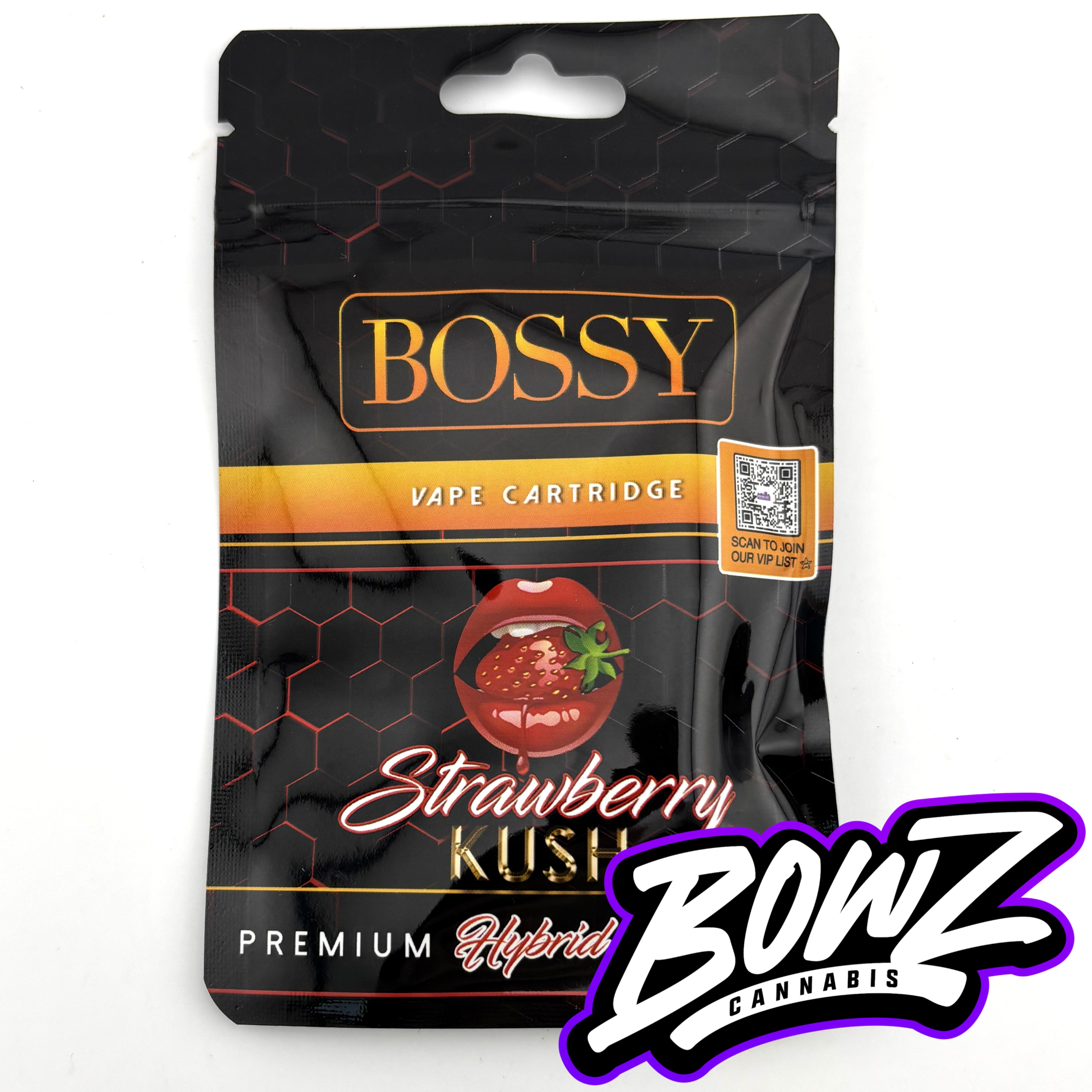 Photograph of product: Bossy - 510 Vape Cartridge - (1g) - Hybrid - **STRAWBERRY KUSH** (10/$40)