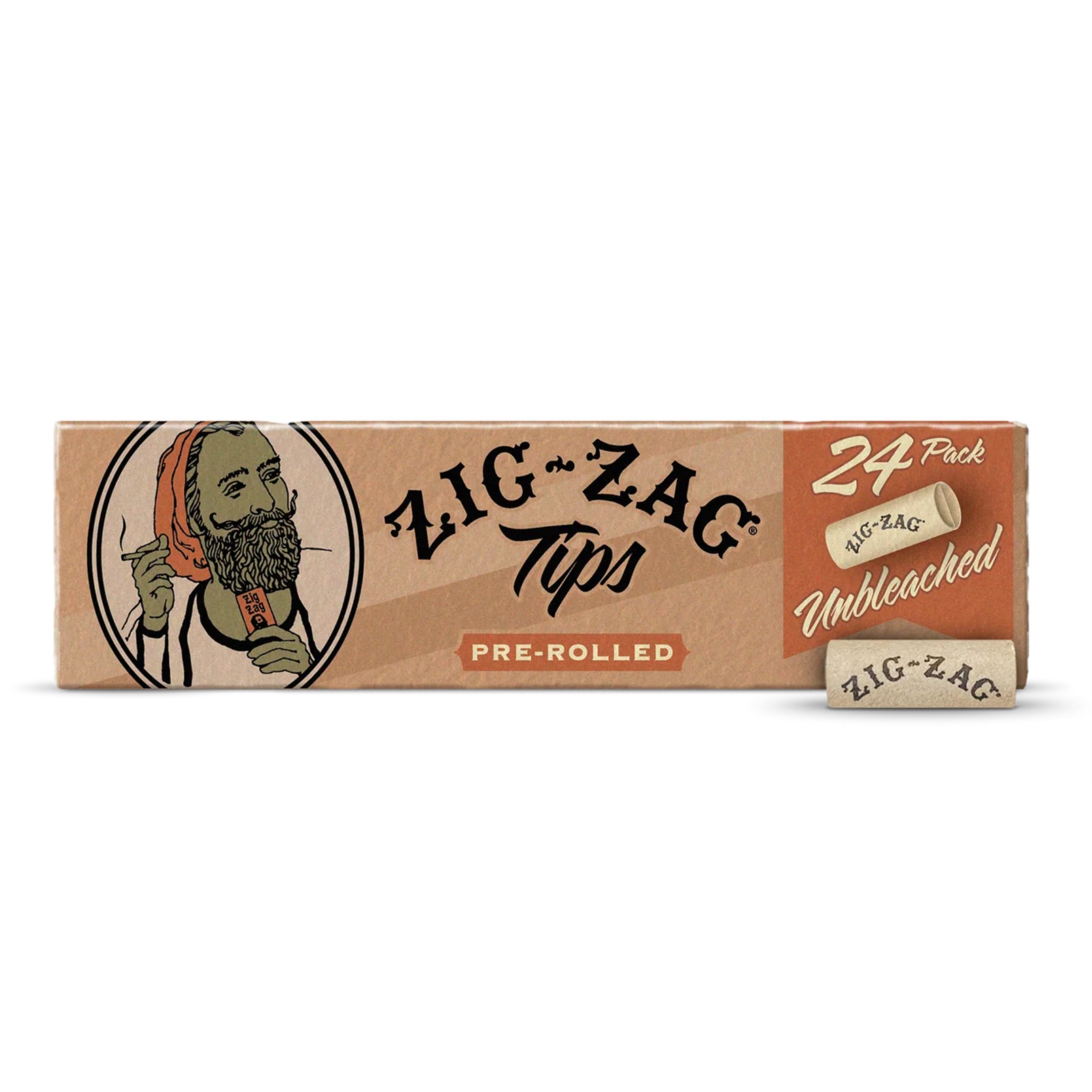 Photograph of product: Zig Zag Unbleached Pre-Rolled Tips