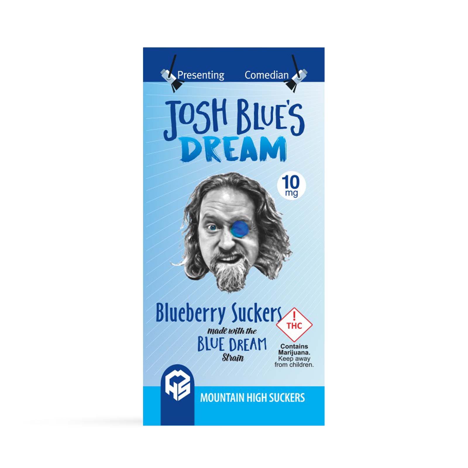Photograph of product: Josh Blue's Dream Blueberry Sucker | 10mg