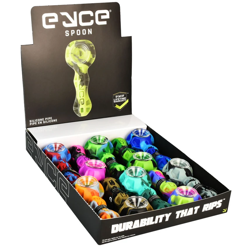 Photograph of product: Eyce - Silicone Spoon Pipe | 4.25" | Assorted Colors