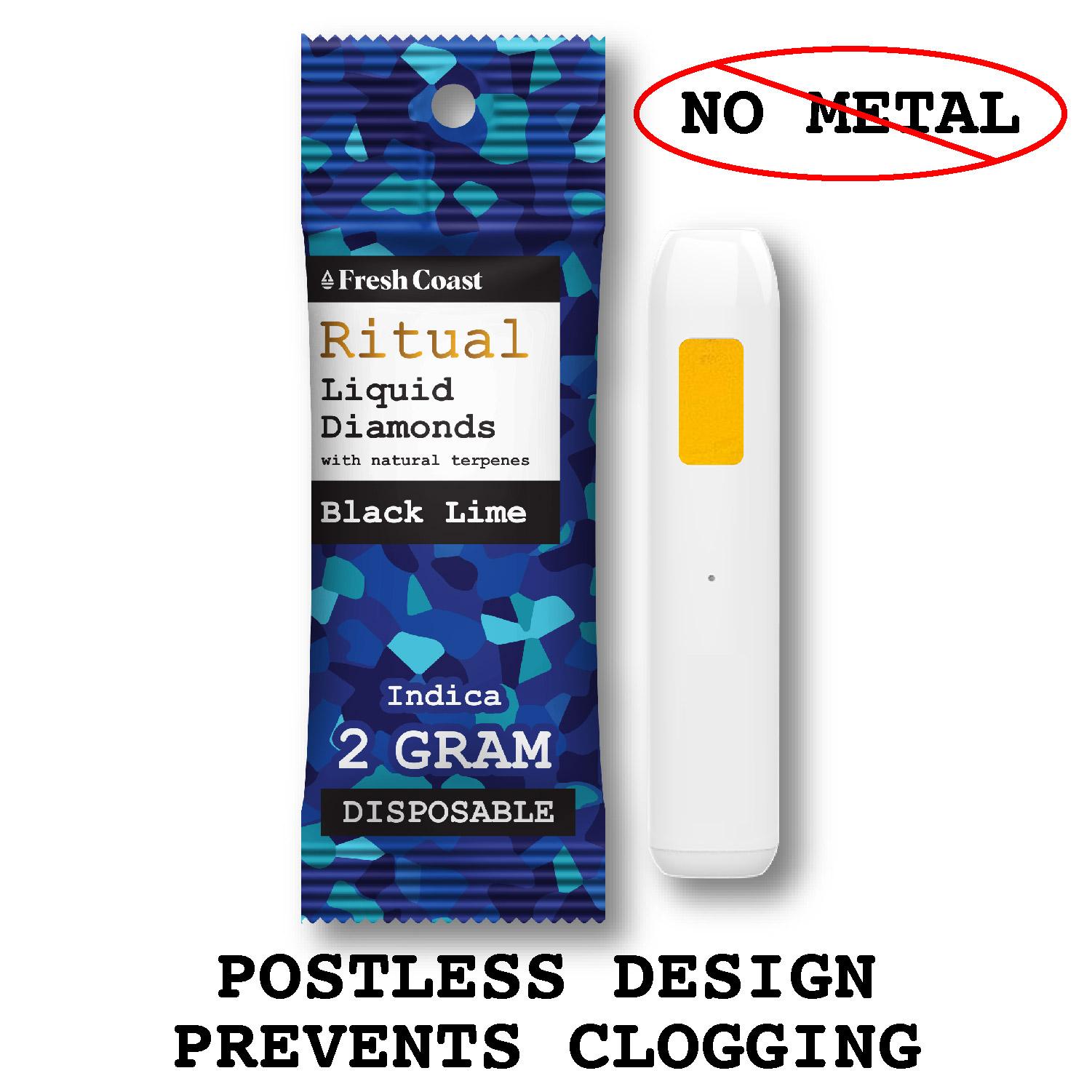 Photograph of product: Ritual | Disposable | Black Lime | 2g