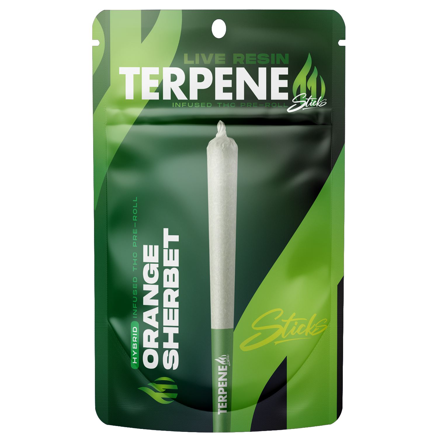 Photograph of Product: Orange Sherbet | 1.2G Live Resin Infused Preroll