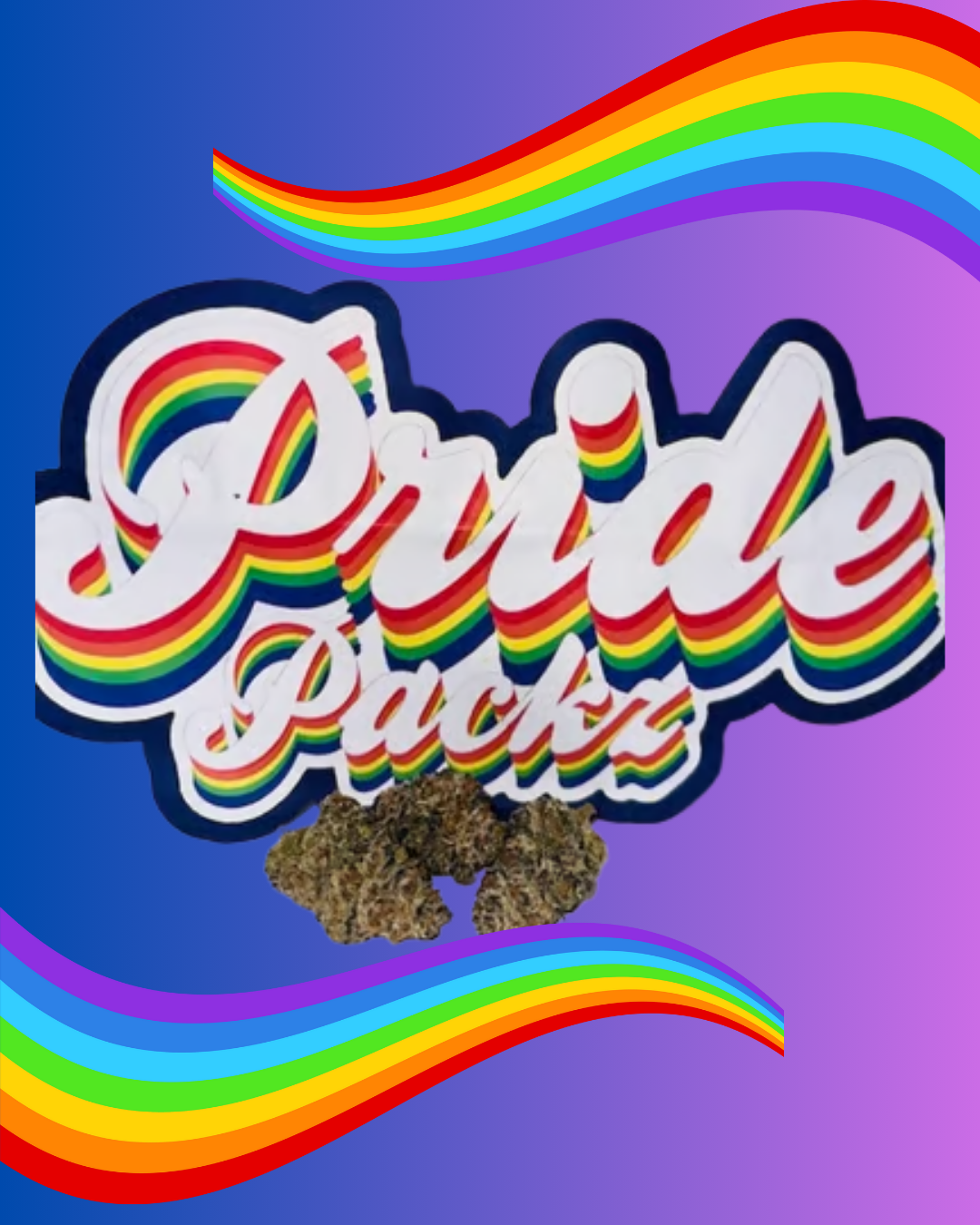 Photograph of product: Pride Packz | Taste the Rainbow Premium Flower | 3.5g