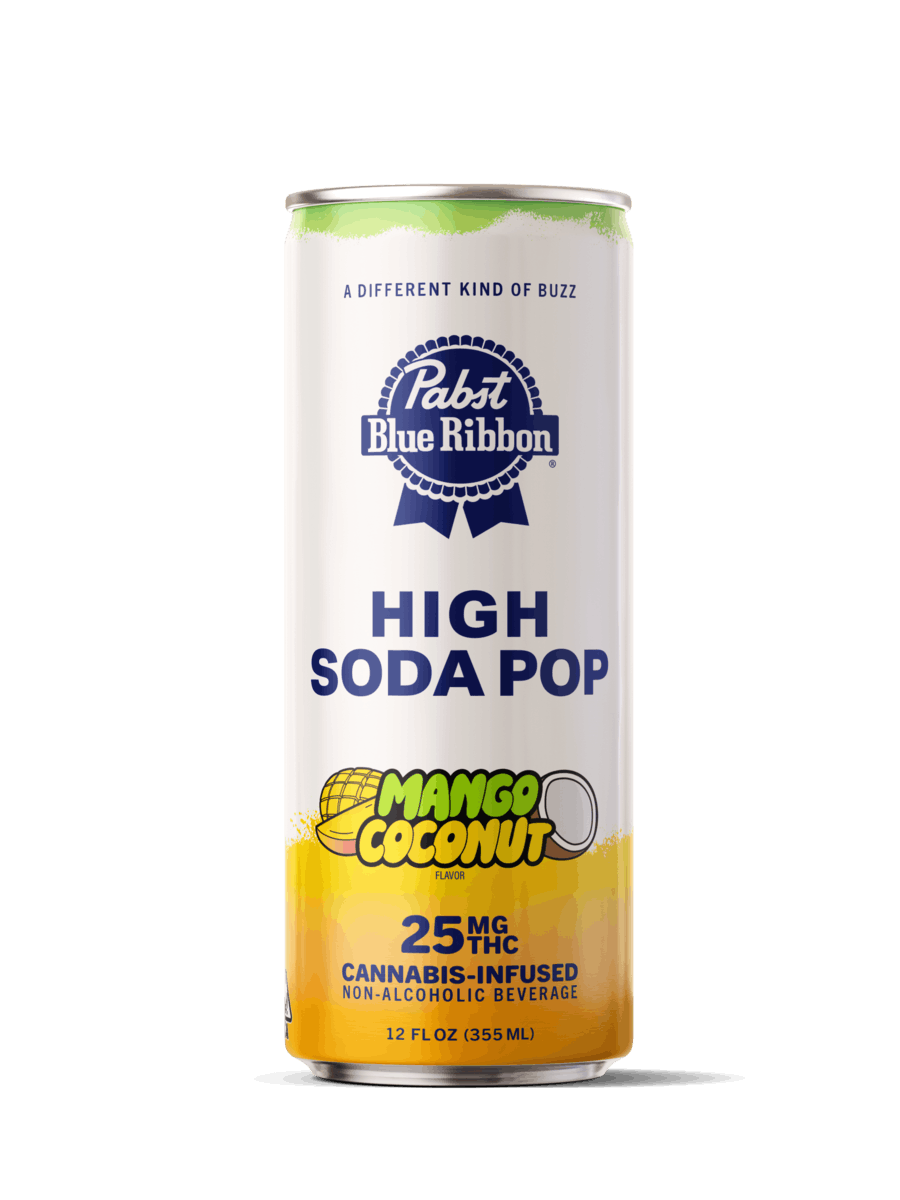 Photograph of product: Pabst High Soda 25mg Mango Coconut