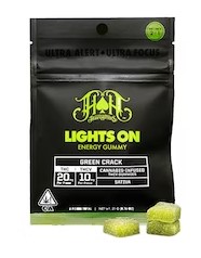 Photograph of product: 2:1 GREEN CRACK TH-ouiV GUMMIES 5 PACK 100MG