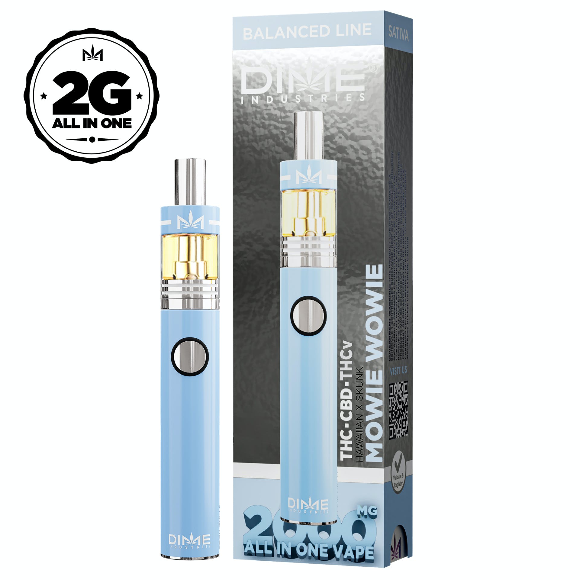 Photograph of product: MOWIE WOWIE CBD AND TH-ouiV ALL IN ONE VAPE
