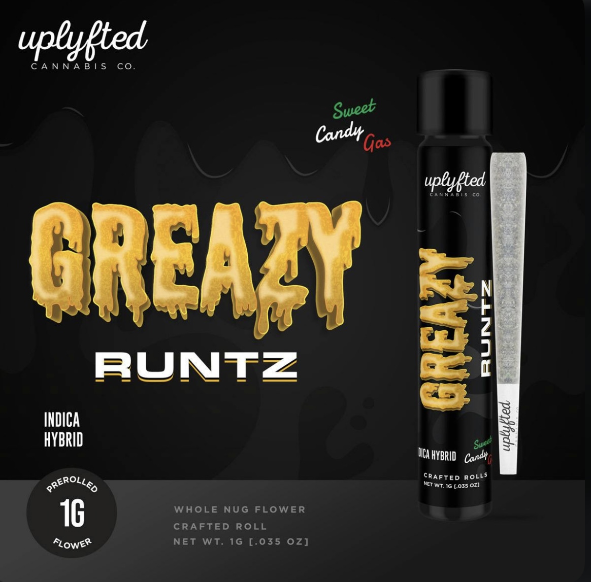 Photograph of product: AU Uplyfted: Greazy Runtz Preroll