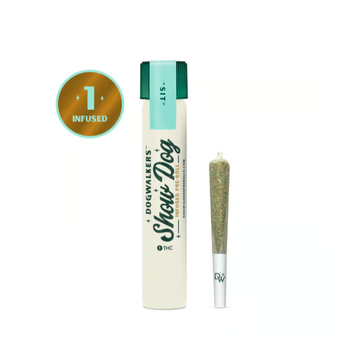 Photograph of product: Brownie Scout Show Dog Infused PreRoll 1g - Oui'd