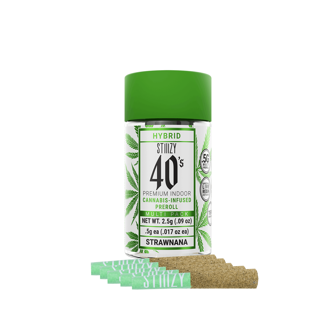 Photograph of product: Strawnana 40's Multi Pack Infused Pre-roll 0.5g x 5pk