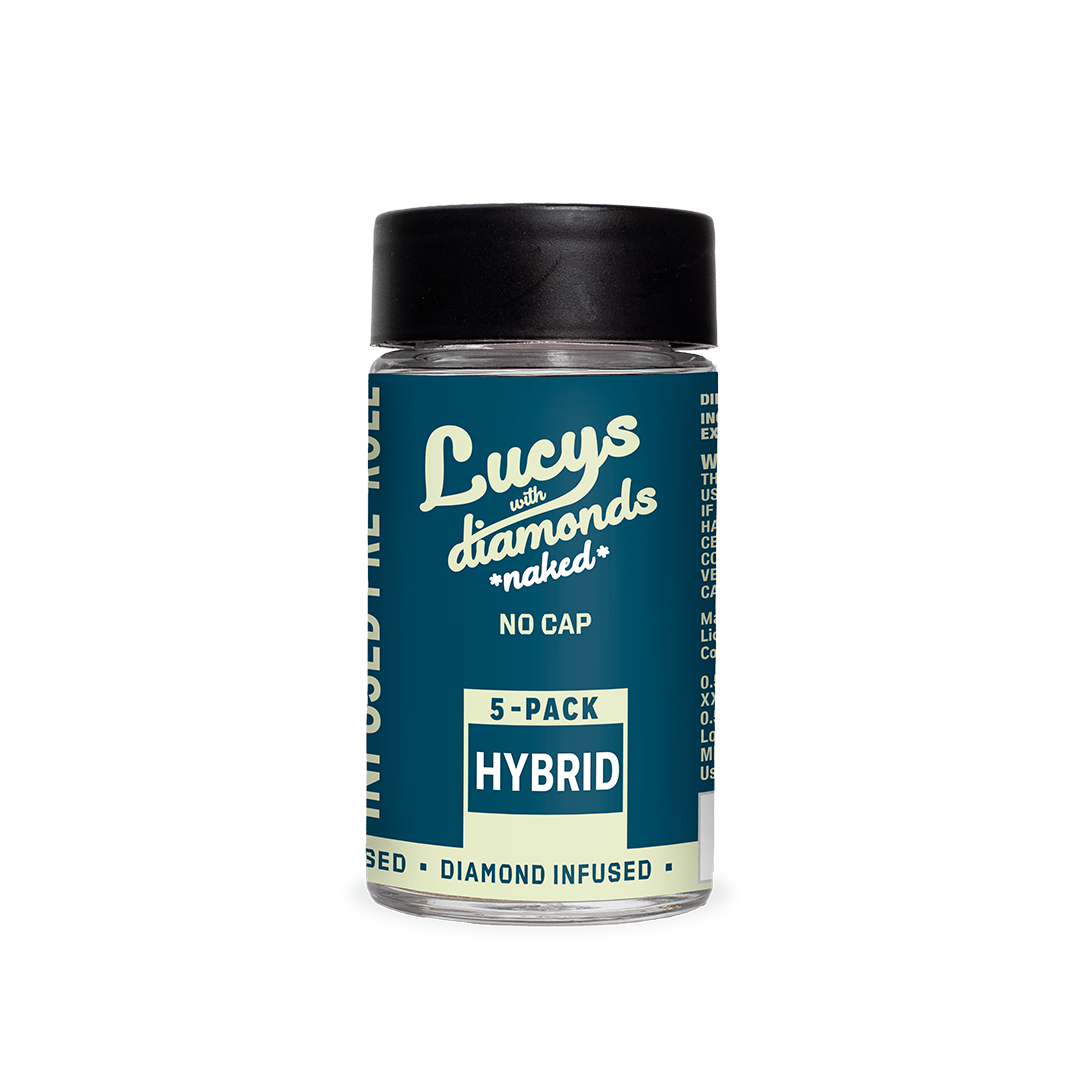 Photograph of product: Blotter Lucy's - No Cap Sherb Naked - 3PK Prerolls