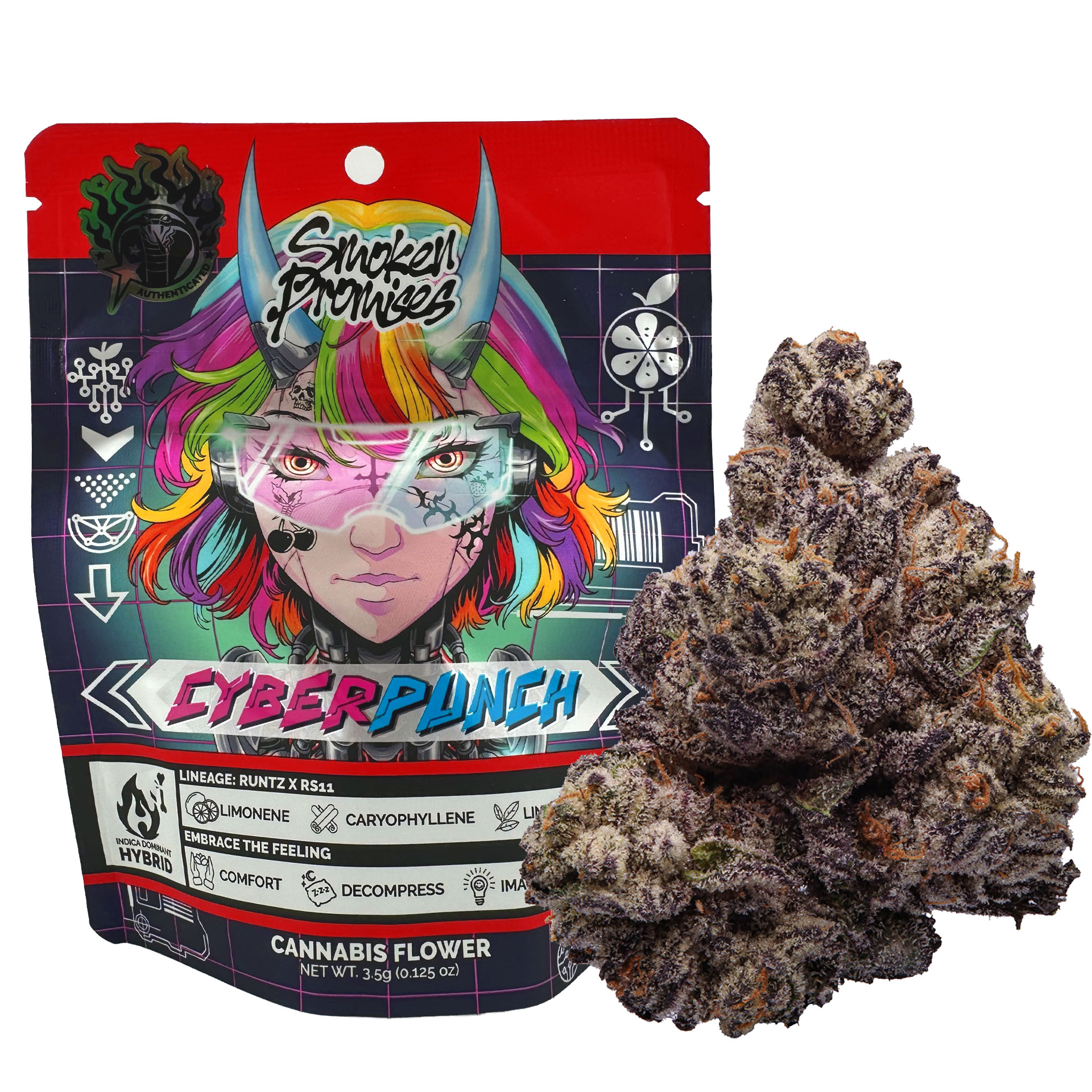 Photograph of product: Smoken Promises | Cyberpunch | 3.5g