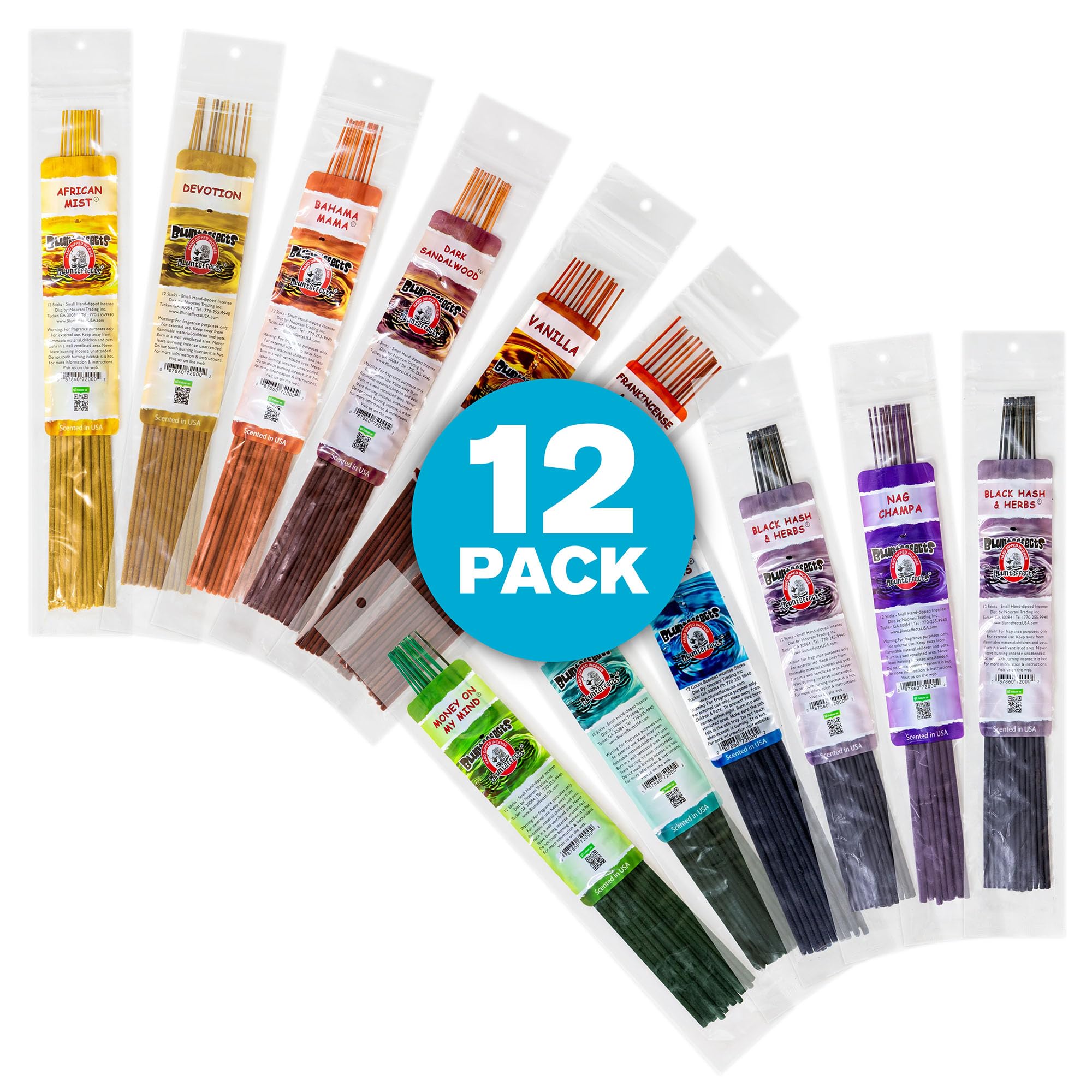 Photograph of product: Blunteffects - Various Scents Incense Pack - 12pk