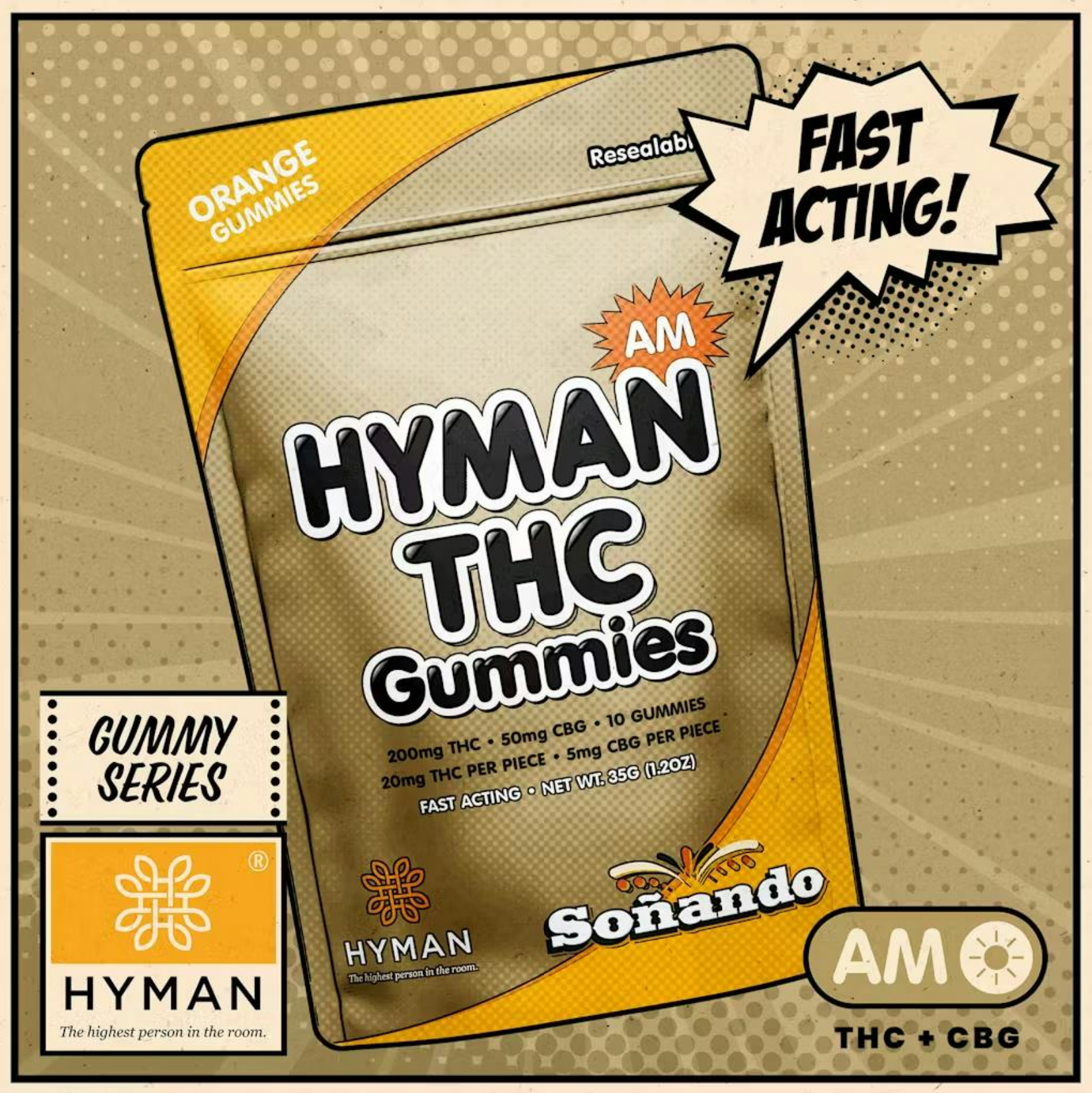 Photograph of product: Hyman - Sonando 200mg AM Gummies | 3/$20