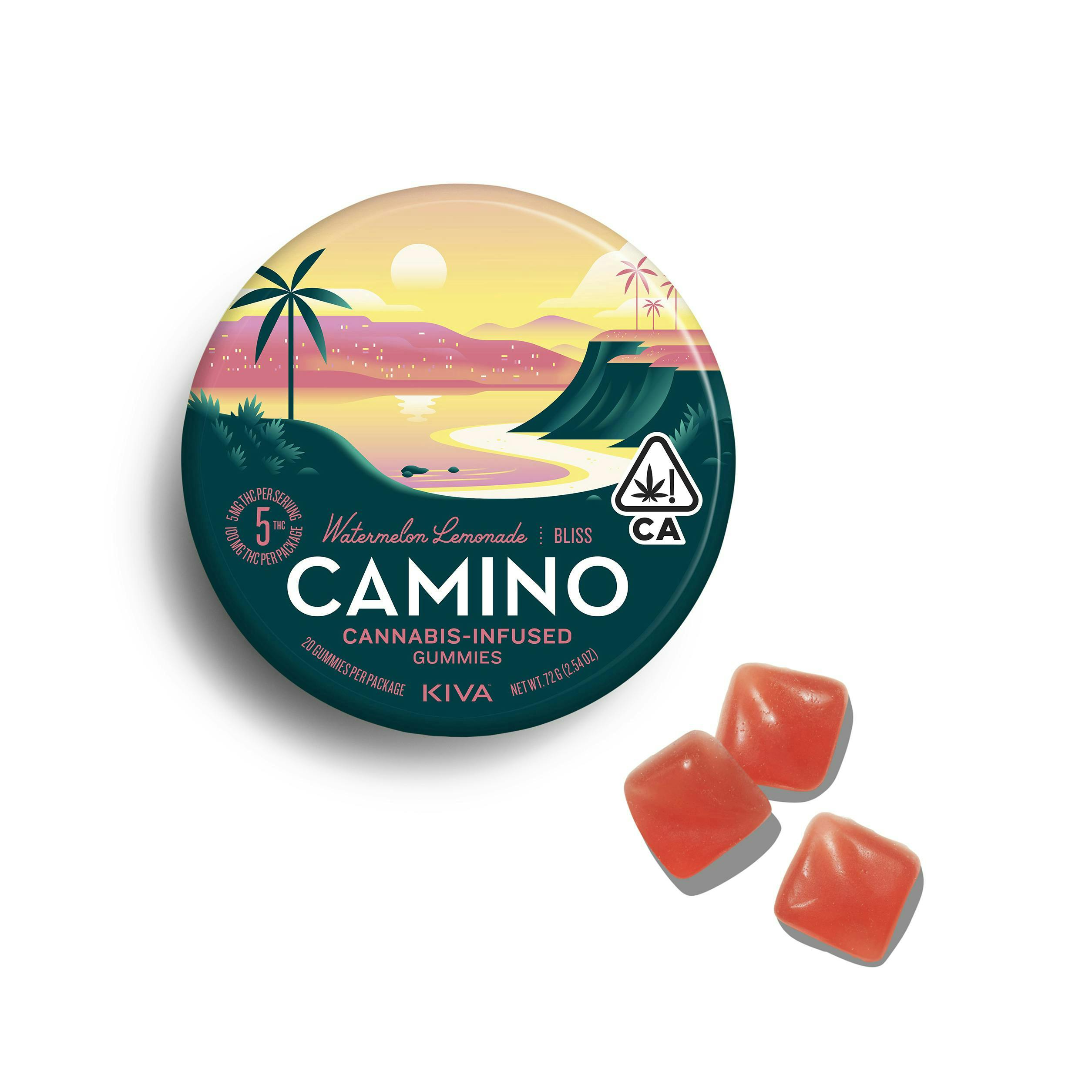 Photograph of product: Camino - Watermelon Lemonade Bliss Gummies - 100mg
