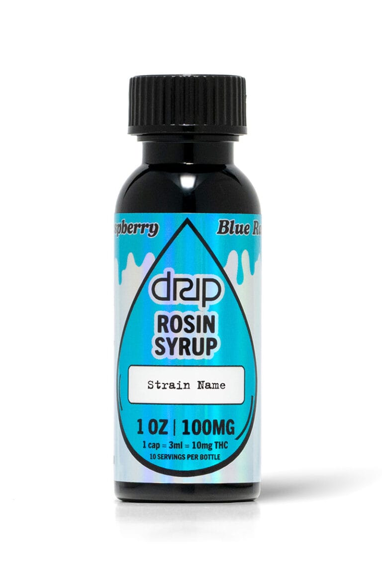 Photograph of product: DRIP - EDIBLES - ROSIN SYRUP - 1G - BLUE RASPBERRY - HYBRID