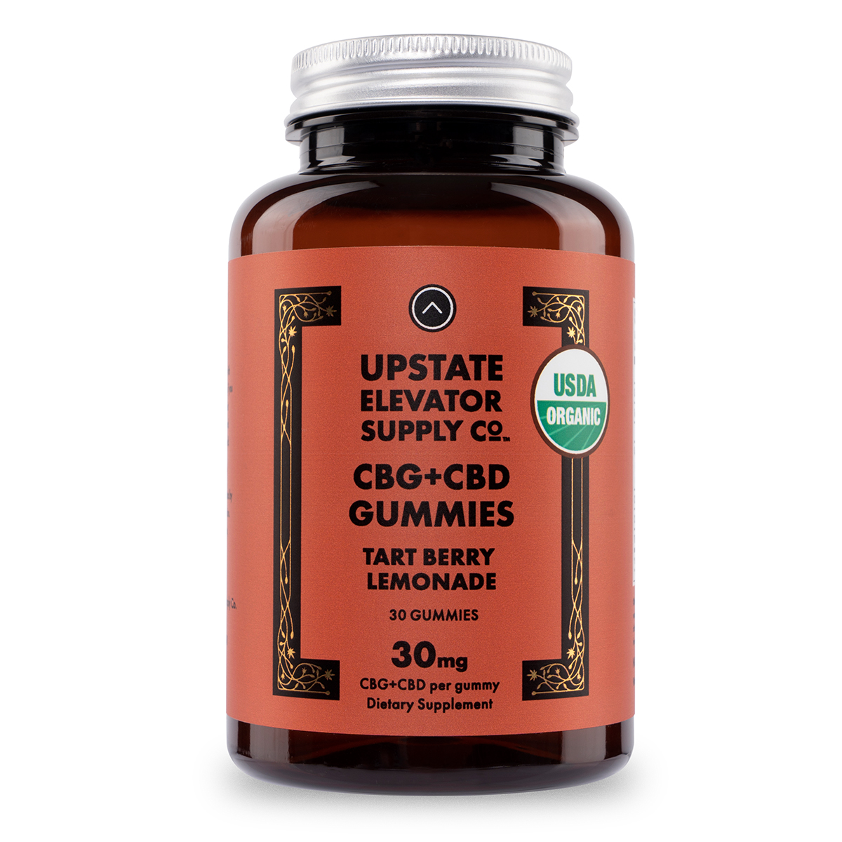Photograph of product: 30mg Organic CBG+CBD Tart Berry Gummy, (30ct)
