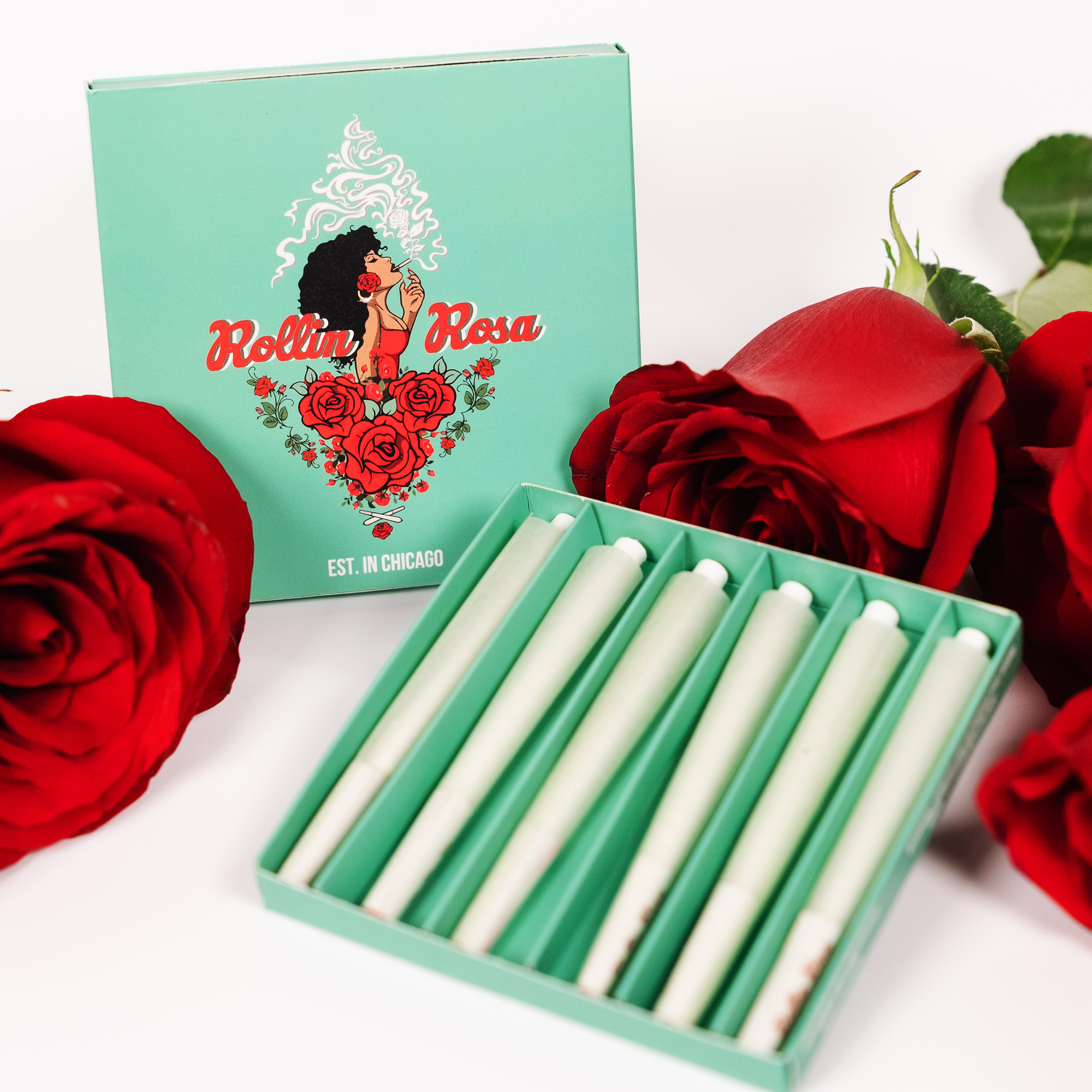 Photograph of product: La Rollin Rosa 6 Pack Classic 1 1/4 Cones