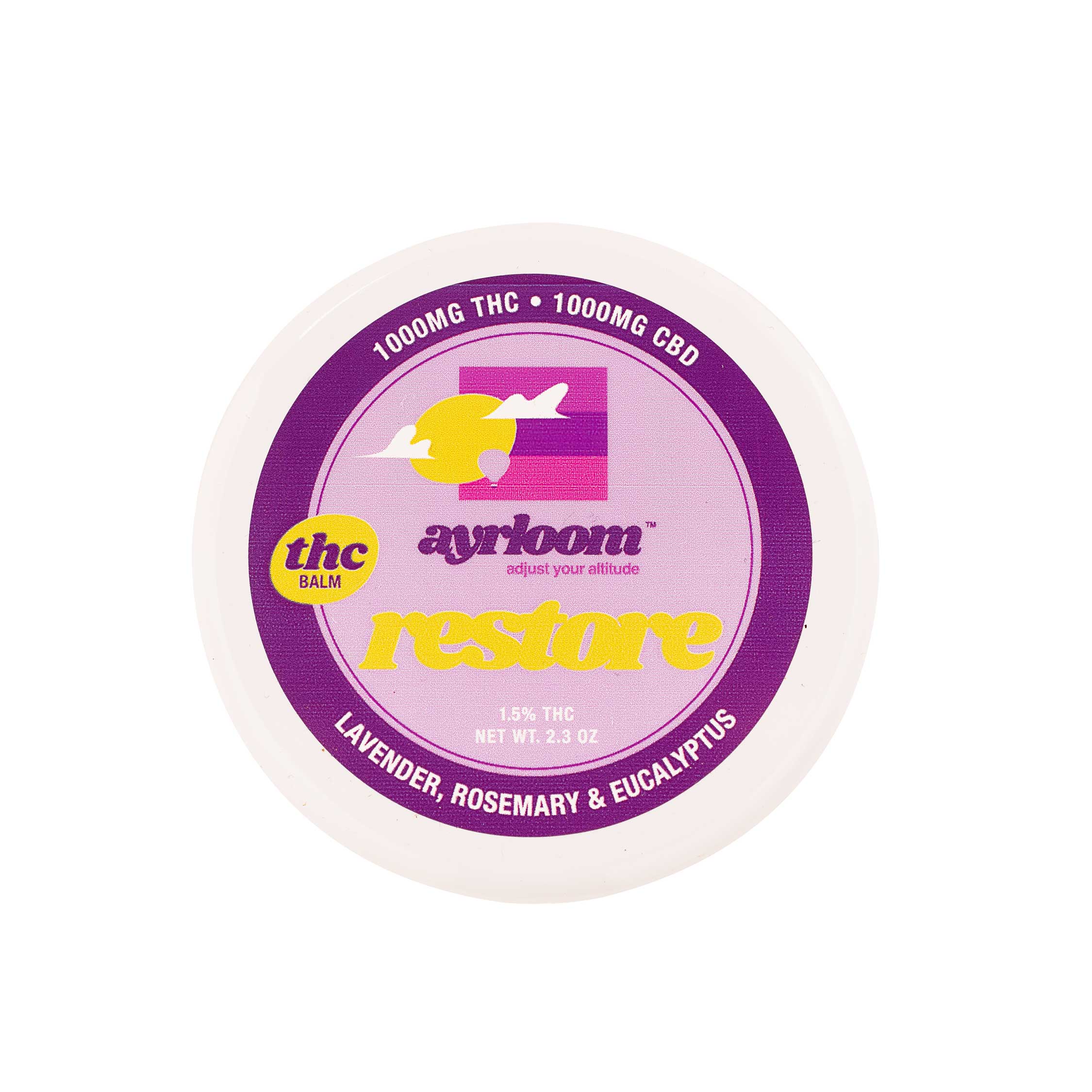 Photograph of product: Ayrloom  Restore 1:1 TH-oui:CBD Balm 