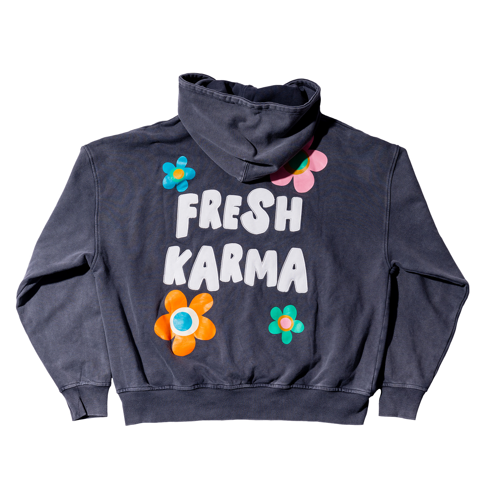 Photograph of product: Fresh Karma Flower Power Zip-Up (Dark Gray)
