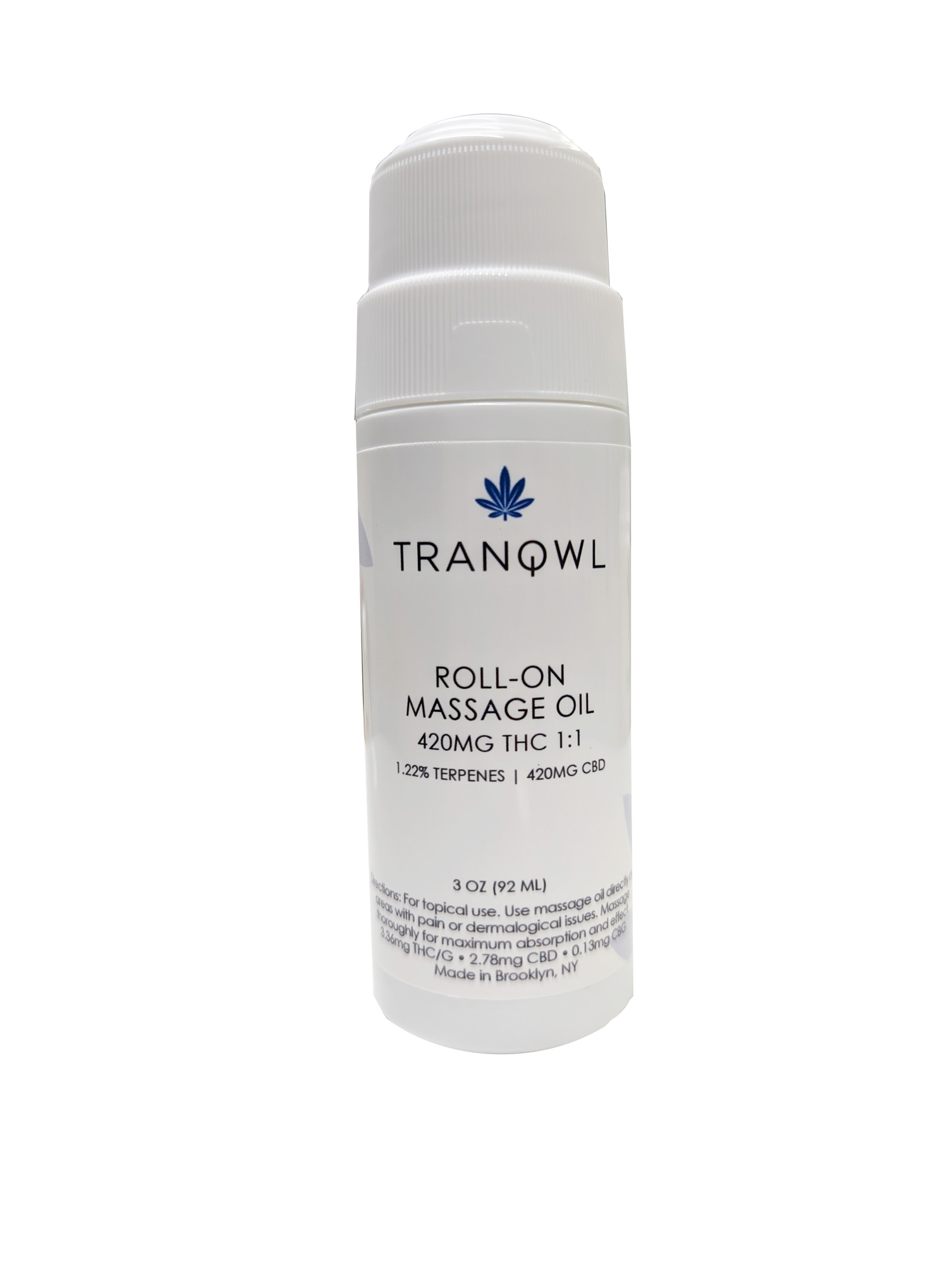 Photograph of product: TRANQWL | 1.2 :1 Topical 92g | Roll on Massage Oil