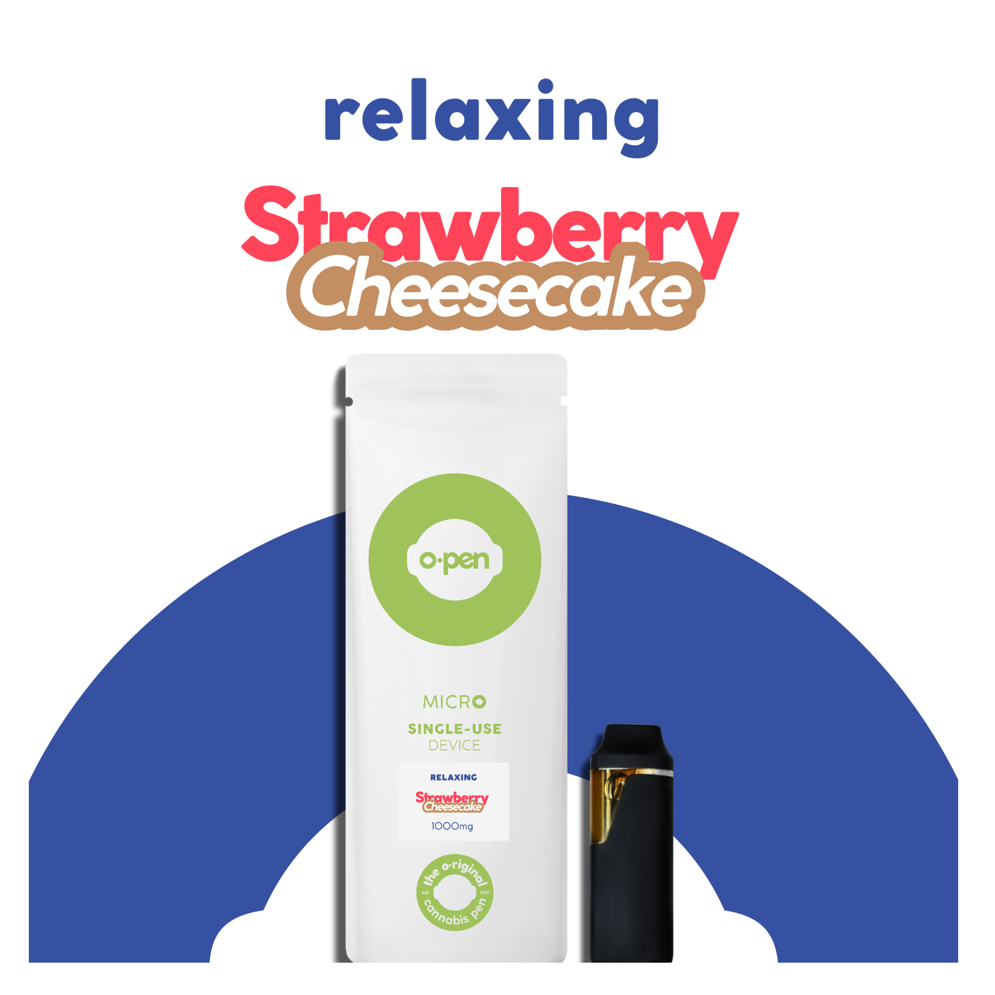 Photograph of product: O.pen 1000mg Disposable (I) Strawberry Cheesecake
