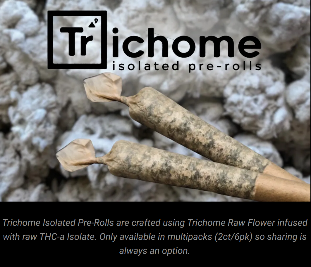 Photograph of product: Trichome - Isolated OBS - Infused Preroll  Pack 2x0.5 - 1g