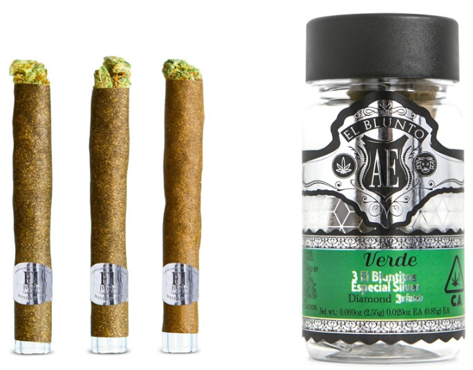 Photograph of product: Verde [S] - Especial Silver Diamond Infused Bluntito 3PK