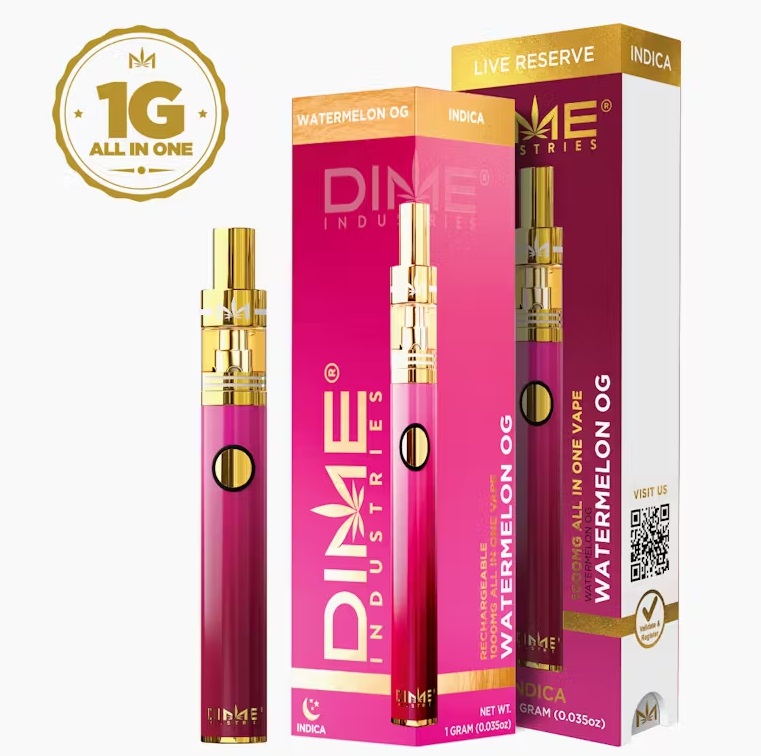 Photograph of product: Watermelon OG Live Resin Disposable | 1g