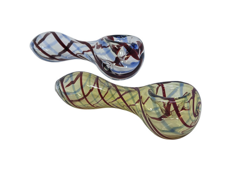 Photograph of product: Silver Fumed 4" Fumed Spoon Hand Pipe