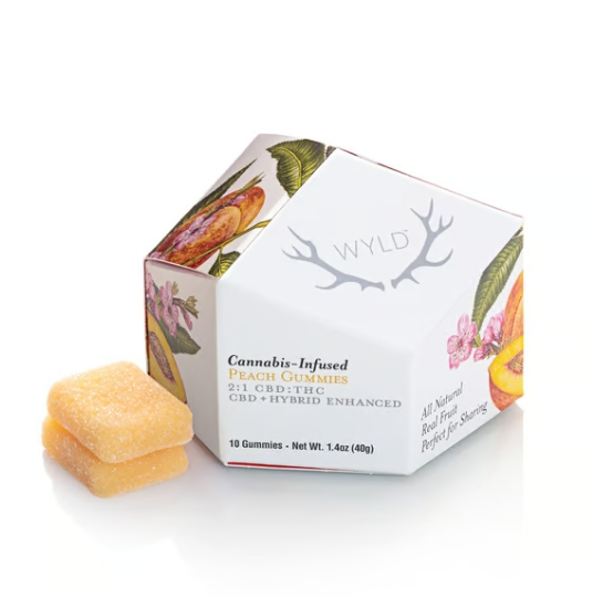 Photograph of product: Peach - 2:1 CBD:TH-oui - 50mg - 10pc