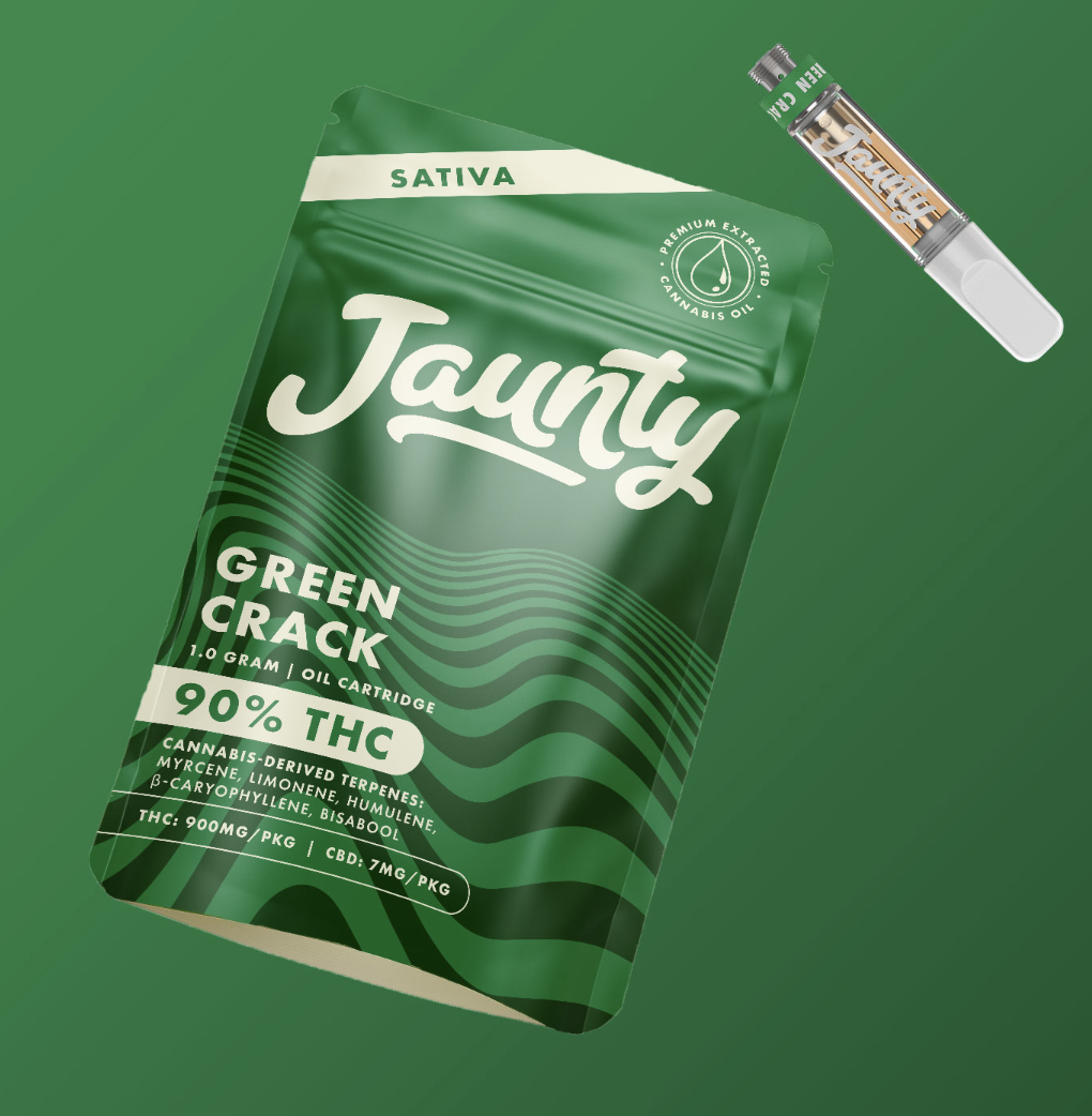 Photograph of product: Jaunty | Green Crack Vape Cartridge