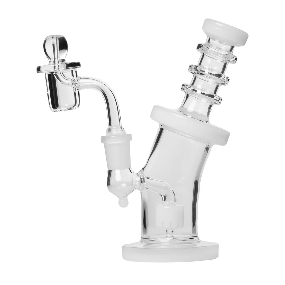 Photograph of product: 6.25" Bent Neck - Clear w/ White Accent