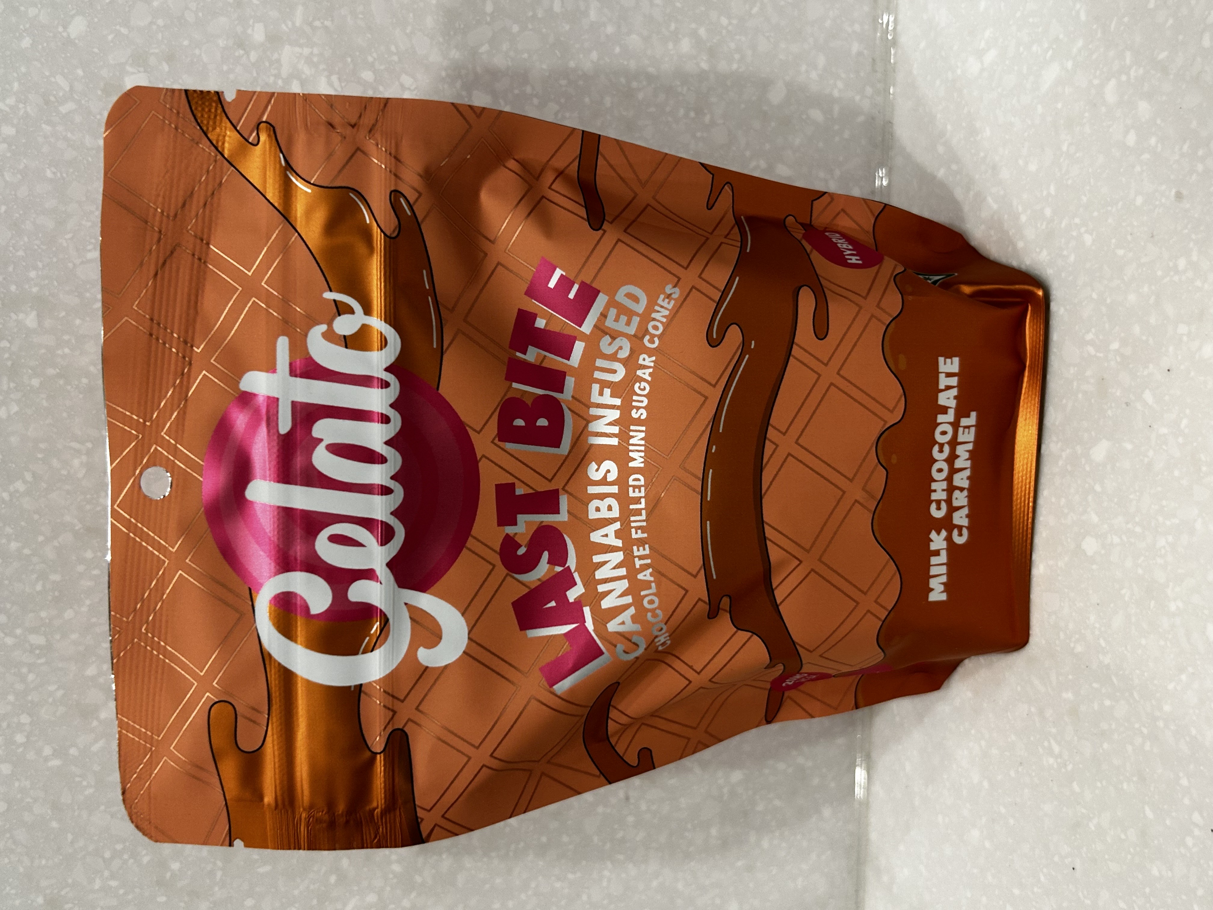Photograph of product: Gelato |  Last Bites | Milk Chocolate Caramel | 200mg